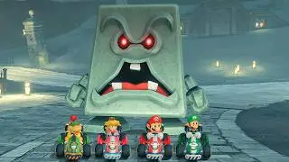 Mario Kart World - All Character get Squashed by Whomp [4K]
