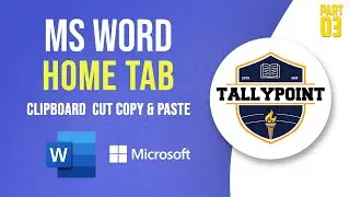 MS WORD HOME TAB | CLIPBOARD CUT COPY PASTE - Home Menu in Hindi