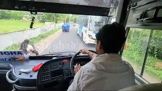 extremely aggressive VOLVO Bus driving with Thrilling overatkes💥Digha To kolkata most dangerous road
