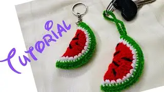 Crochet Watermelon Keychain Tutorial || Malayalam
