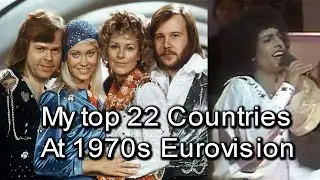 My top 22 countries from Eurovision 1970s based on my placings