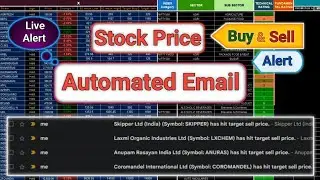 How to make Automated Email Stock Price Alert Google sheet  -स्टॉक प्राइस अलर्ट गूगल शीट कैसे बनाये