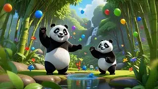 Two Chubby Pandas Say Hello | Panda Song for Kids | Counting Rhymes and Preschool Learning