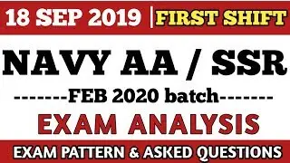 Navy AA/SSR....18 September 2019 (First shift Review)
