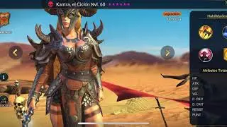 Kantra, el cicl&oacute;n - personaje fusionable Raid Shadow Leyends