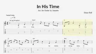 IN HIS TIME by Diane Ball - Easy Fingerstyle GuitarTAB -