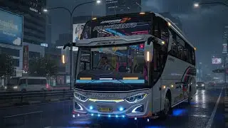 Midnight Rain in Java 🌧️ | Bus Simulator Indonesia | Relaxing Night Drive