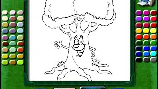 Tree Coloring Pages For Kids - Tree Coloring Pages