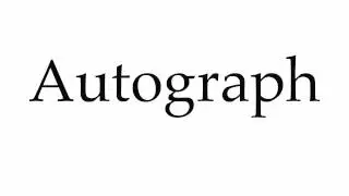 How to Pronounce Autograph