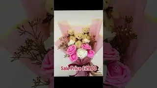 Teddy bouquet   #onlineshopping #glitterbouquet #leicester #womenownedbusiness #london #rose #uk