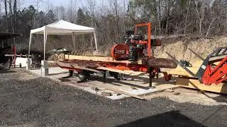 CAN WE DO IT ?    MILL A 25 ' LOG ON THE WOODMIZER LT40HD