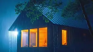 Powerful Rainstorm & Occasional Thunder ⚡ | Dark Night Ambience | HEAVY RAIN | RAIN | RAIN SOUNDS