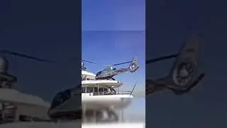 Helicopter Landing In Yacht.