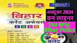Bihar Speedy ।। Bihar Special ।। Current affairs ।। #71stbpsc #biharpolice #speedycurrentaffairs