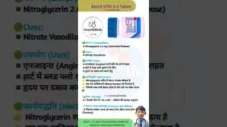 Monit GTN-2.6 Tablet Uses, Dose & Side Effects | Nitroglycerin Controlled Release  Heart Pain Relief