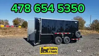 enclosed drop deck ground loading equipment trailer 6x14 for forklifts and scissor lift 4 inch clear