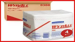 WypAll Power Clean X80 Heavy Duty Cloths (41026), Extended Use Cloths Quarter-fold Format, White, 50