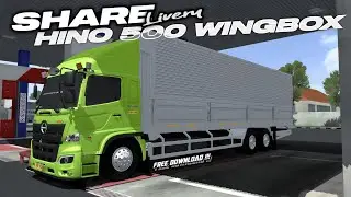 Share livery&PPL || mod bussid truck hino 500 wingbox simple concept