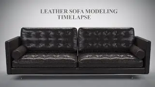 3Dmax Sofa Modeling Tutorial - With Leather Texture - Modern Style