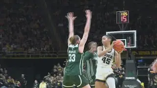 Iowa women's basketball takes down No. 15 MSU, 75-68