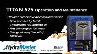 Titan 575 Engine and Blower Maintenance