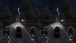 Gameplay in 3D - Test Drive Unlimited 2 ( Black Mercedes, Night, Nvidia 3D Vision )