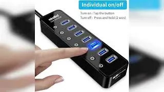 Review: Powered USB Hub 3.0, Atolla 7-Port USB Data Hub Splitter with One Smart Charging Port ...