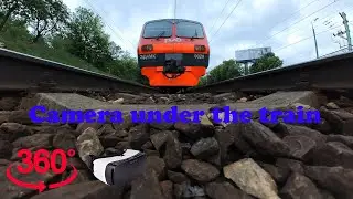 VR 360 Video - Under the train / Камера попала под поезд