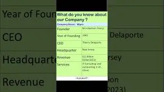 what do you know about our company? #interview #freshers #wipro #interviewquestionsandanswers