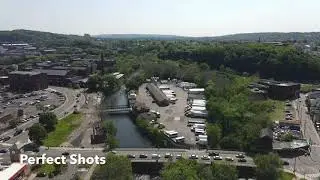 Paterson Nj Passaic River To The Falls Drone Shots 4K Video