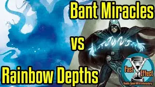 Rainbow Depths vs Bant Miracles | Legacy Magic: The Gathering w/Commentary | Fast Effect | ELD's MTG