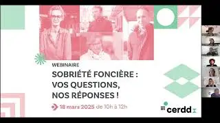Replay du webinaire « Sobriété foncière : vos questions, nos réponses »