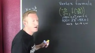 Using the Vertex Formula for a Parabola