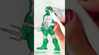 Who&rsquo;s this ninja turtle?? #shorts #ninjaturtles #coloring #satisfying