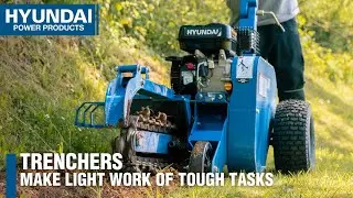 Hyundai Petrol Powered Trenchers Make Digging Long Trenches EASY!  HYTR70 and HYTR150 #agriculture