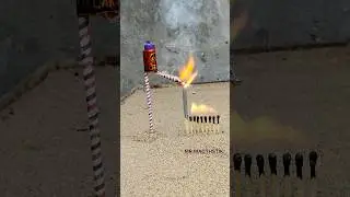 Matchstick amazing experiment 🔥 with Diwali crackers 🫨#shorts #short #viral