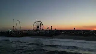 4K Drone Footage 2023 - Sunset at the Seaside Heights Boardwalk