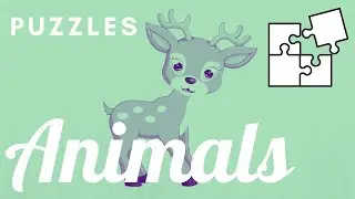 AMAZING ANIMALS Puzzle Game for Kids! | УЧИМ названия животных на АНГЛИЙСКОМ, игры ДЛЯ ДЕТЕЙ