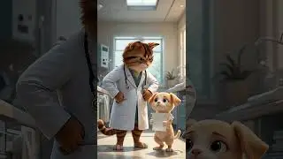 Tabby Cat Runs a Clinic&hellip; Until His &lsquo;Helpful&rsquo; Assistant Puppy Wrecks It 😂🐶🩺