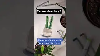 Cactus drawings with alcohol markers 🌵 #art #shorts #realisticdrawing #copic