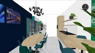 3D Animatie interieur ontwerp bedrijfspand
