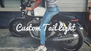 Custom LED Tail light strip for RE Continental GT 650 | Hazard Flash Module | DIY | Full video