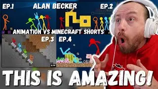 ЭТО ЭПИЧЕСКИ! Алан Беккер — Короткометражки «Анимация против Minecraft», эпизоды 1–4 (РЕАКЦИЯ!) А...