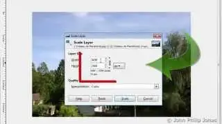 GIMP Scaling a Layer