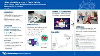 LIS508 Virtual Poster Presentation - Older Adults' Information Behavior: The Digital Connection