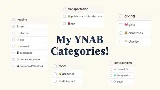 How I set up my YNAB categories! | Budget organization & category breakdown