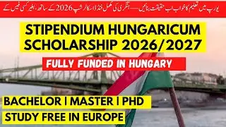 Bilkul Free Stipendium Hungaricum Scholarship 2026 | Study in Hungary Europe Fully Funded