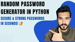 🔥 Build a Random Password Generator in Python | Secure & Strong Passwords in Seconds! 🔐