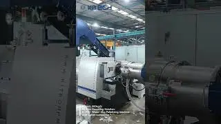 The Pelletizing Process of Plastic Film | Kitech KCP80 Compacting Pelletizing Machine  #pelletizing