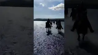 Another Fun Day Riding ON Lake Hop ! #iceland #horses